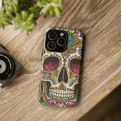Colorful Sugar Skull Tough Phone Case