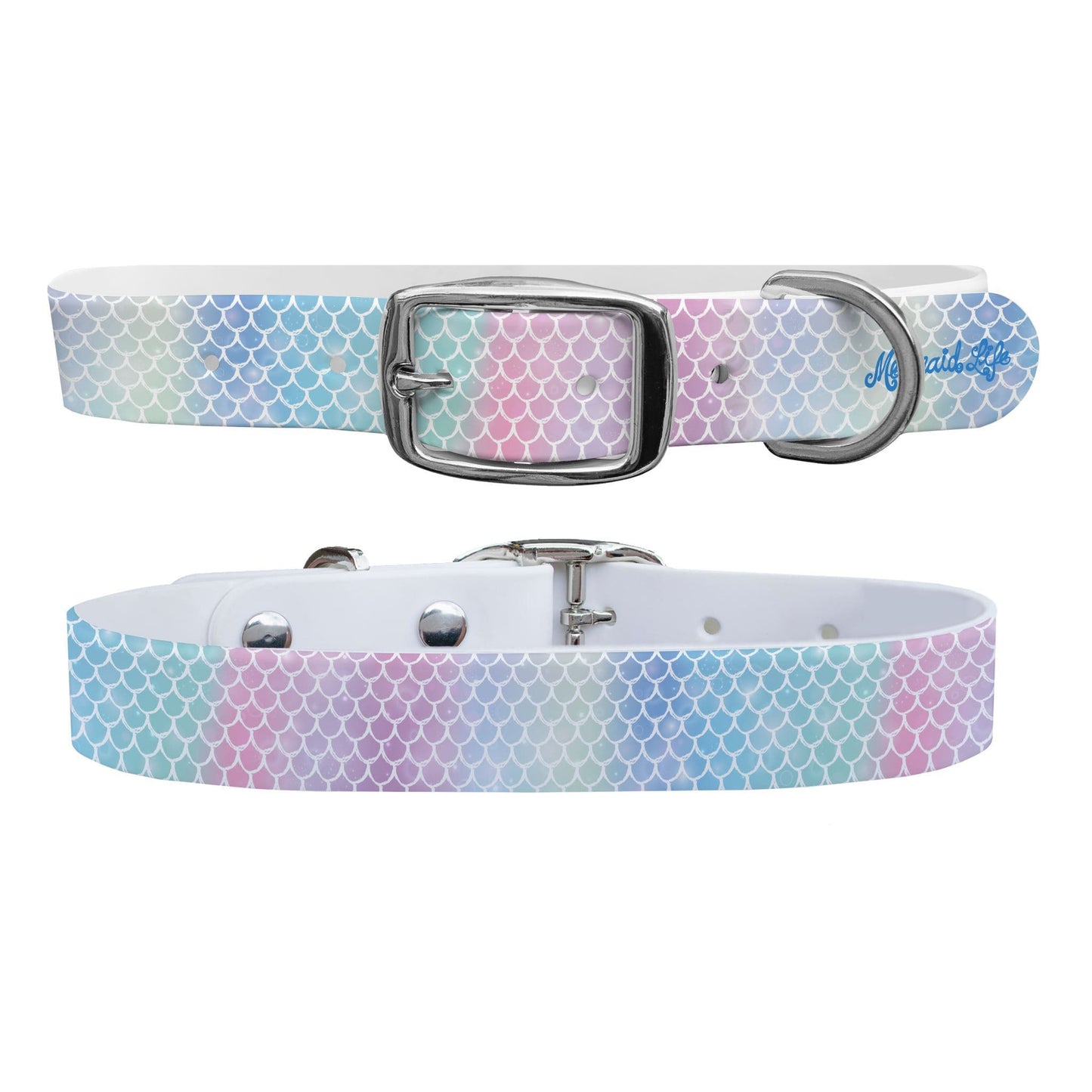 Mermaid Life Rainbow Scales Dog Collar