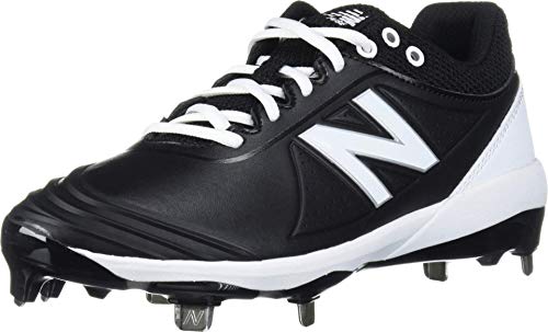 New Balance Women's Fuse V2 Metal Softball Shoe, Black/White, 5