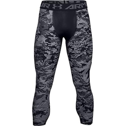 Under Armour Men's HeatGear 3/4 Printed Leggings , Black (001)/Black , Small