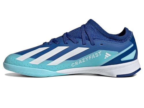adidas Soccer X Crazylight.3 Indoor (Little Kid/Big Kid) Bright Royal/White/Solar Red 5.5 Big Kid M