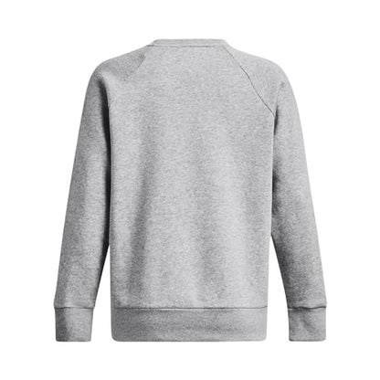 Under Armour Women's Standard Rival Fleece Crew, (012) Mod Gray Light Heather / / White, Large