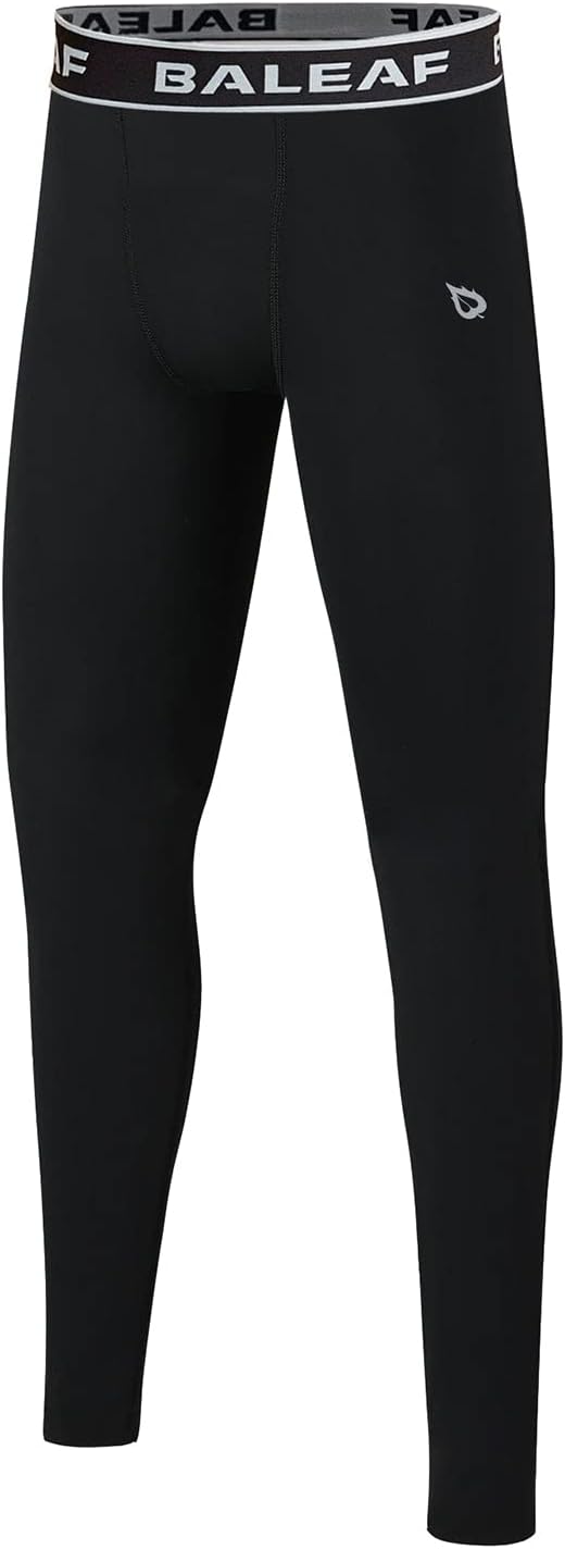 baleaf Youth Compression Pants Boys Leggings Kids Baseball Pants Tights Base Layer Football Basketball Sports