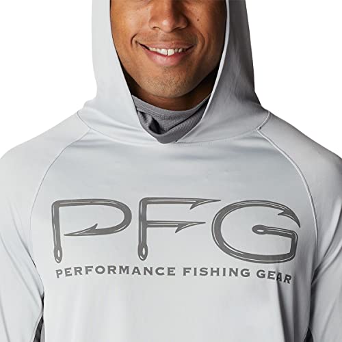 Columbia Men's Terminal Tackle Vent Hoodie, Cool Grey/City Grey, Medium