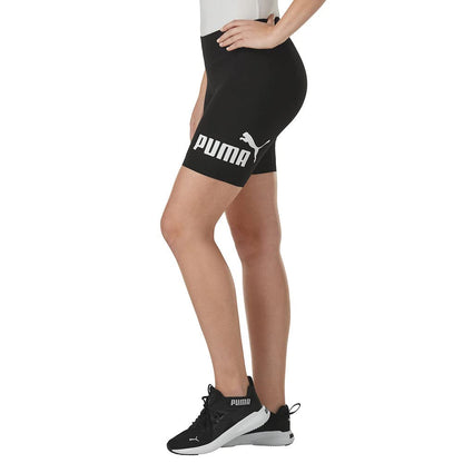 PUMA Women's Essentials 7" Logo Legging Shorts, Black, Large