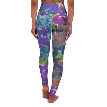 Amaru Khan Floral High Waisted Leggings