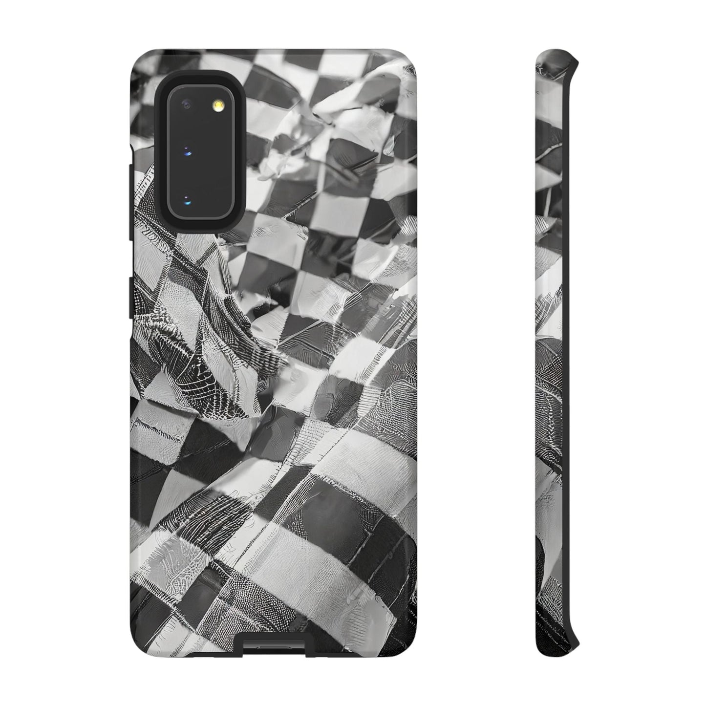 Abstract Checker Print Tough Phone Case