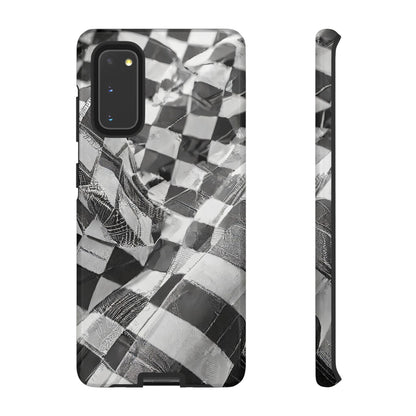 Abstract Checker Print Tough Phone Case