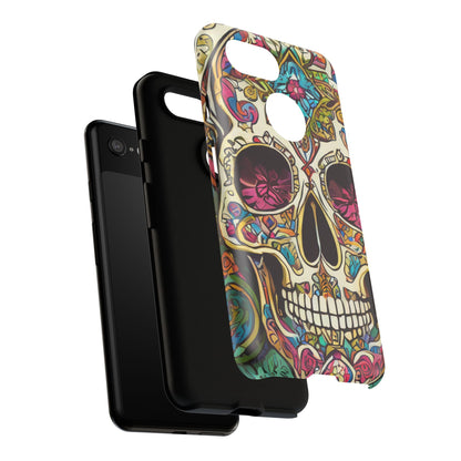 Colorful Sugar Skull Tough Phone Case