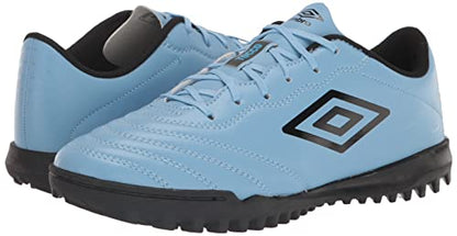 Umbro Men's Tocco 3 League TF Soccer Turf Shoe, Allure/Black/Blue, 9.5