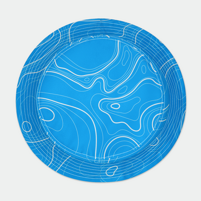 Rad Palm Blue and White Topo Bucket Hat