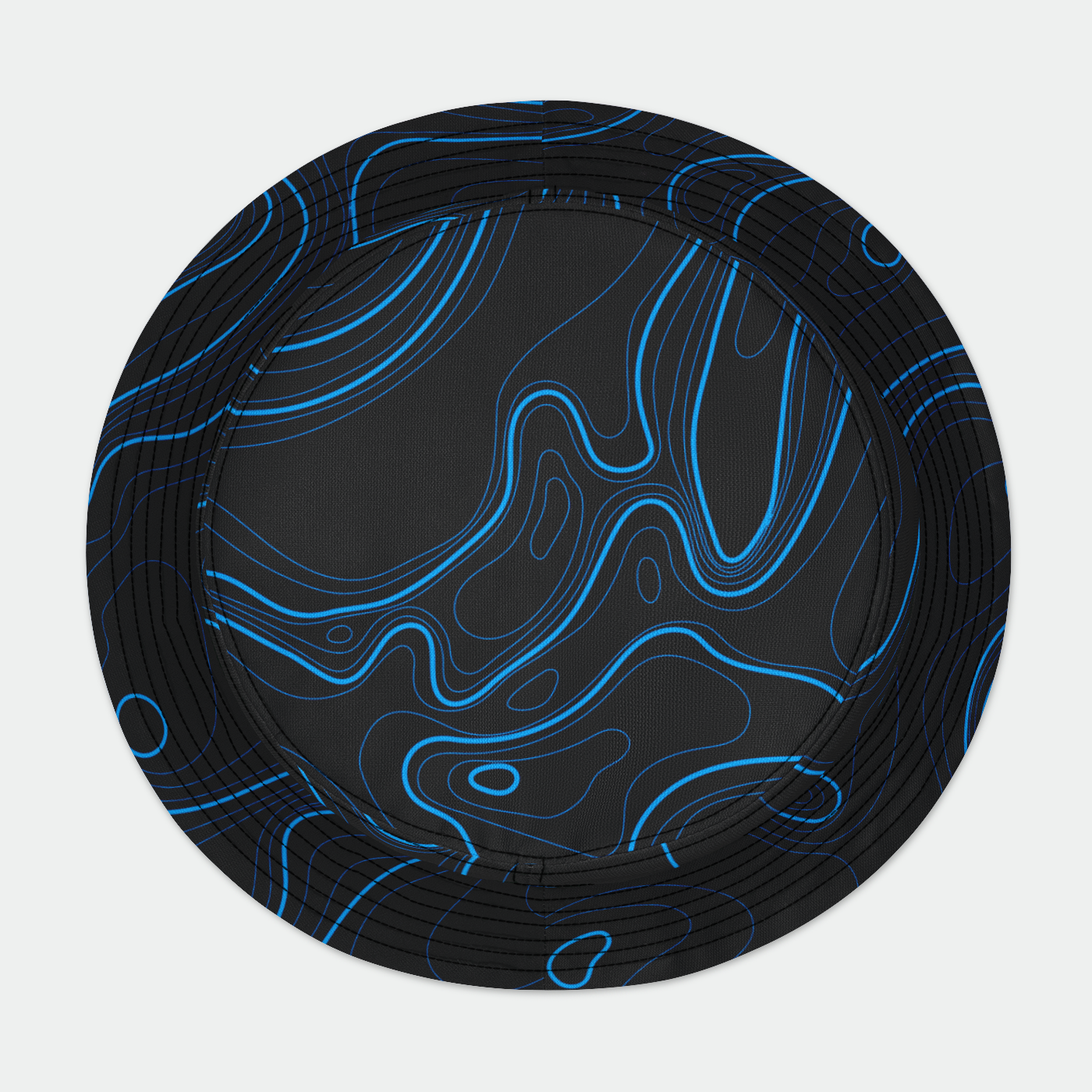 Rad Palm Black and Blue Topo Bucket Hat