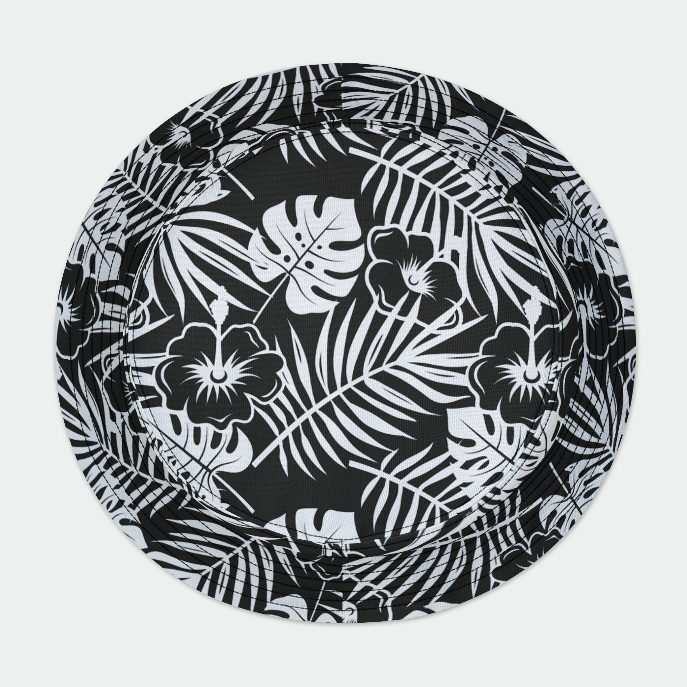 Rad Palm BLK WHT Bucket Hat