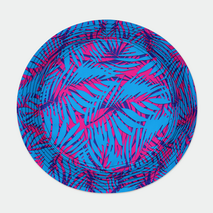 Rad Palm Blue Pink Purple Fronds Bucket Hat