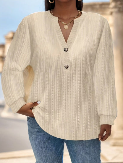 Women's Solid Color Long Sleeve Shirt