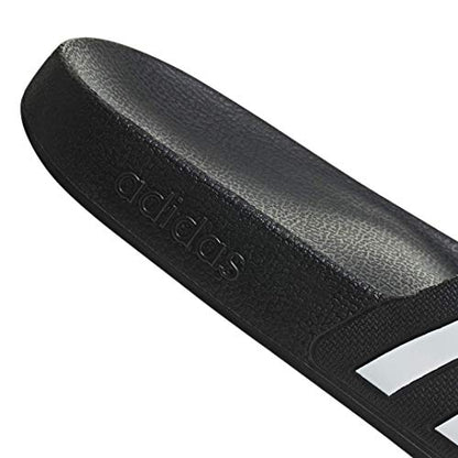 adidas Unisex Adilette Aqua Slides Sandal, Core Black/White/Core Black, 9 US Men