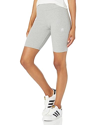 adidas Originals Women's Adicolor Essentials Short Leggings, Medium Grey Heather, Large