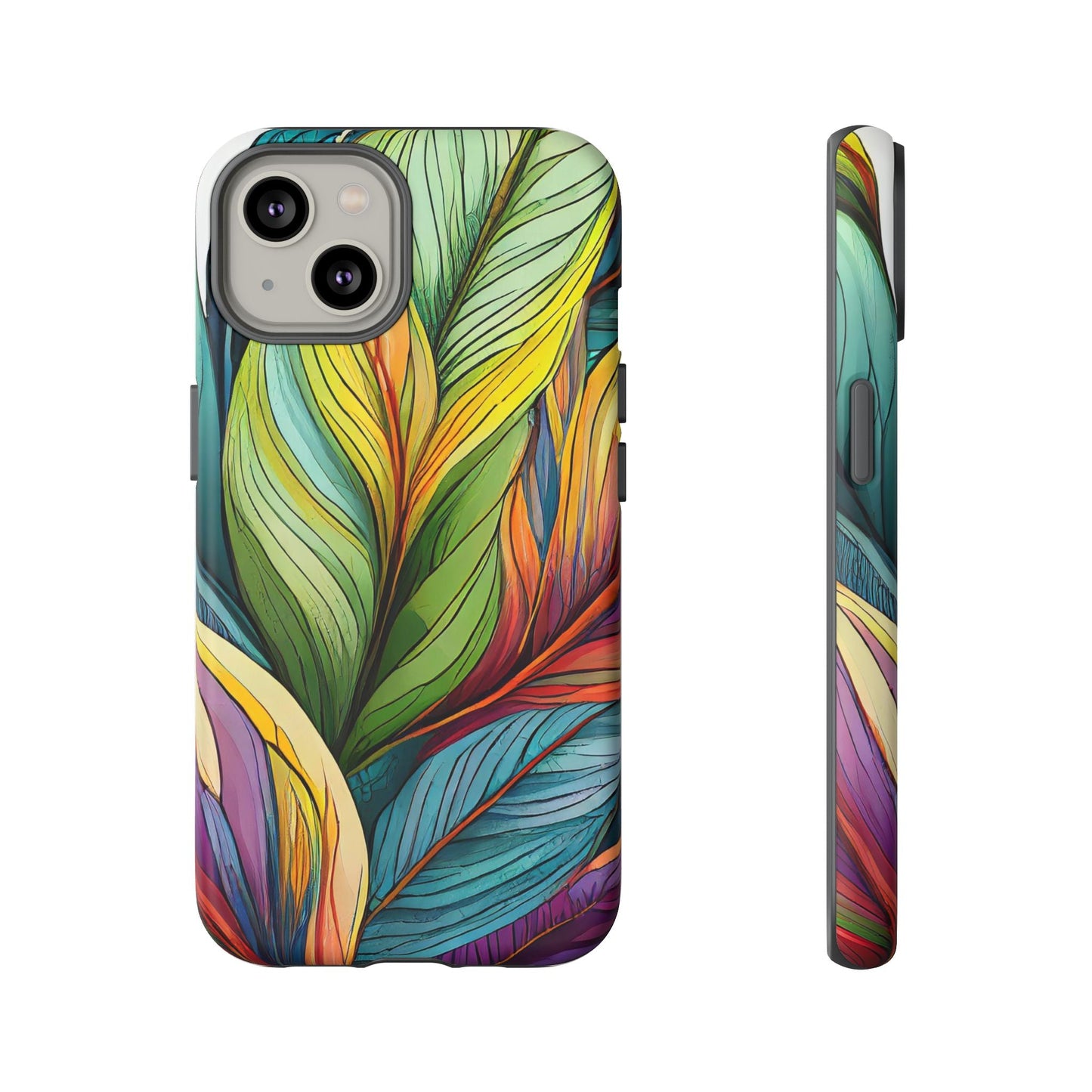 Vibrant Tropical Leaf Tough Phone Case