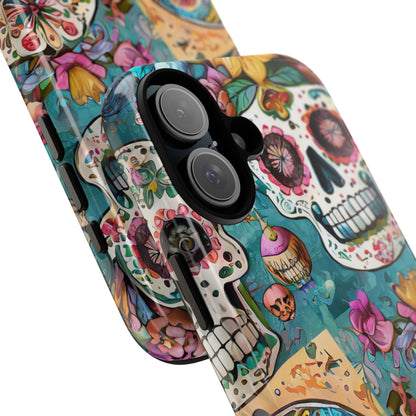 Vibrant Sugar Skull Tough Phone Case