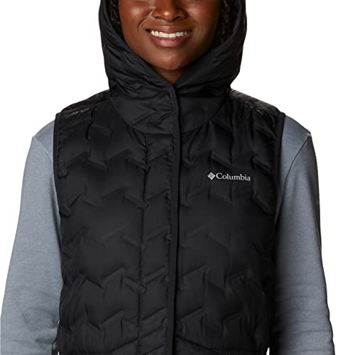 Columbia Women's Delta Ridge Hooded Vest, Black, 2X Plus