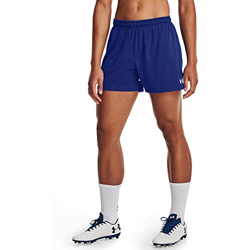 Under Armour Women's Squad Shorts , Royal Blue (400)/White , Small