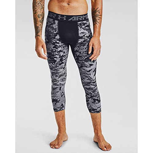 Under Armour Men's HeatGear 3/4 Printed Leggings , Black (001)/Black , Small