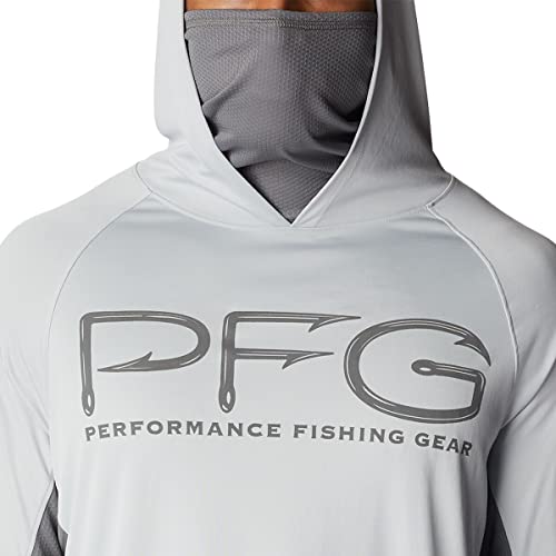 Columbia Men's Terminal Tackle Vent Hoodie, Cool Grey/City Grey, Medium
