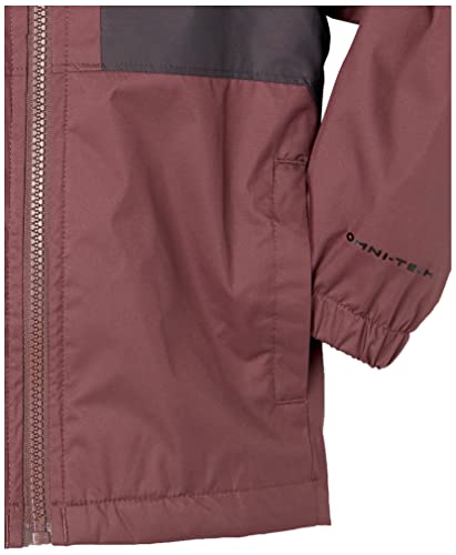 Columbia Toddler Boys Rainy Trails Fleece Lined Jacket, Light Raisin/Black Slub, 3T