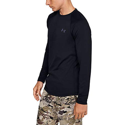 Under Armour Mens Packaged Base 4.0 Crew T-shirt , Black (001)/Pitch Gray , Large