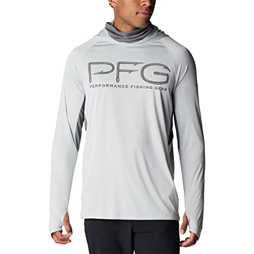 Columbia Men's Terminal Tackle Vent Hoodie, Cool Grey/City Grey, Medium