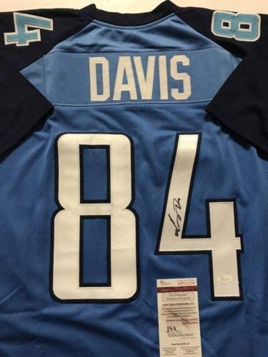 Autographed/Signed Corey Davis Tennessee Light Blue Football Jersey JSA COA
