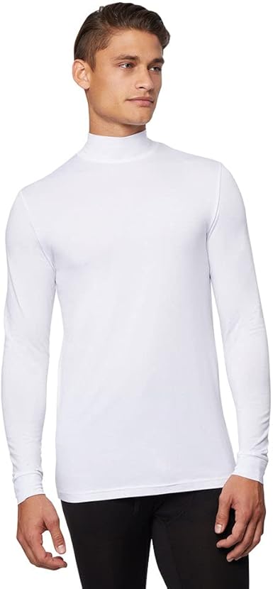 32 Degrees Men's Lightweight Baselayer Mock Top | Long Sleeve | Form Fitting | 4-Way Stretch | Thermal