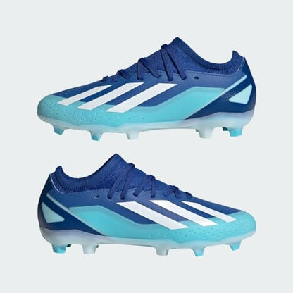 adidas Soccer X Crazylight.3 Firm Ground (Little Kid/Big Kid) Bright Royal/White/Solar Red 5 Big Kid M