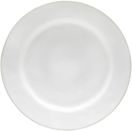 Costa Nova Ceramic Stoneware 11'' Dinner Plate - Beja Collection, White & Cream | Microwave & Dishwasher Safe Dinnerware | Food Safe Glazing | Restaurant Quality Tableware
