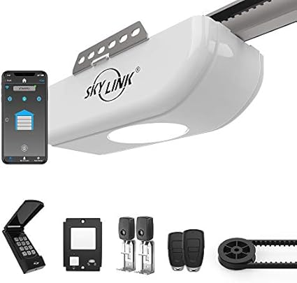 Atoms ATR-1622BKW by Skylink 1/2HPF Garage Door Opener with Alexa. Extremely Quiet DC Motor, Belt Drive and WiFi Compatible