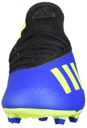 adidas Unisex-Kid's X 18.3 FG Soccer Shoe, Football Blue/Solar Yellow/core Black, 1.5 M US Big Kid