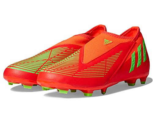 adidas Unisex-Child Edge.3 Predator Firm Ground Solar Red/Solar Green/Black (Laceless) 6 Big Kid