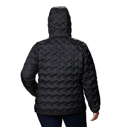 Columbia Women's Delta Ridge Down Hooded Jacket, Black, Large