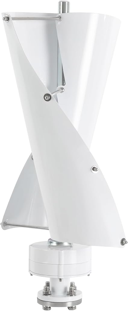 500W Wind Turbine, Wind Turbine Generator Kit, Vertical Axis Wind Turbine Generator, Home Wind Turbine System, Permanent Magnet Generator, Wind Power Equipment for Boats, Gazebos (12V White)