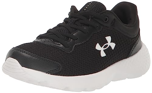 Under Armour Boy's Pre School Escape 4 Alternate Closure Running Shoe, (001) Black/White/White, 2.5 Little Kid
