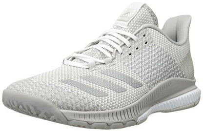 adidas Women's Crazyflight Bounce 2 Volleyball Shoe, White/Silver Metallic/Grey, 7.5 M US