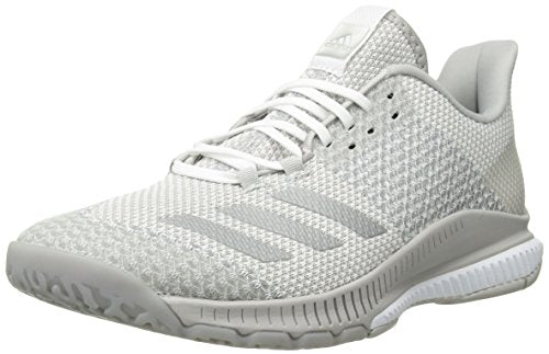 adidas Women's Crazyflight Bounce 2 Volleyball Shoe, White/Silver Metallic/Grey, 7.5 M US