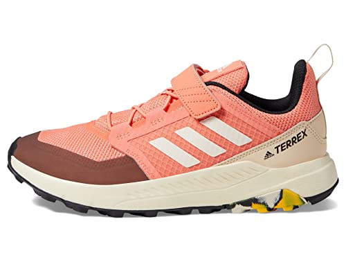 adidas Terrex Trailmaker Sneaker, Coral Fusion/Wonder White/Solar Gold, 13.5 US Unisex Little Kid