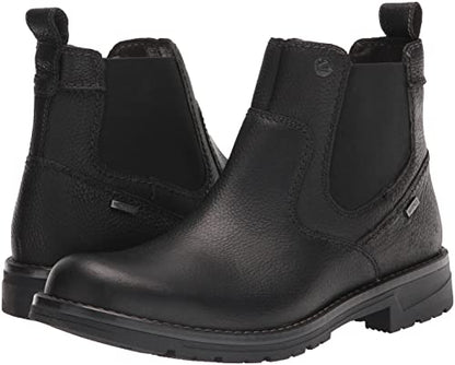 Clarks Men's Morris Up Waterproof Chelsea Boot, Black, 9 Wide