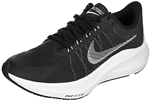 Nike Women's Zoom Winflo 8 Running Trainers Cw3421 Shoes, Black/Dark Smoke Grey/Light Smoke Grey/White, 7.5