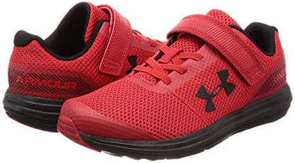 Under Armour Pre School Surge RN Alternate Closure Sneaker, Red (600)/Black, 11 US Unisex Little Kid