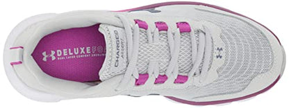 Under Armour Women's Charged Assert 9, (115) Halo Gray/White/Aurora Purple, 6