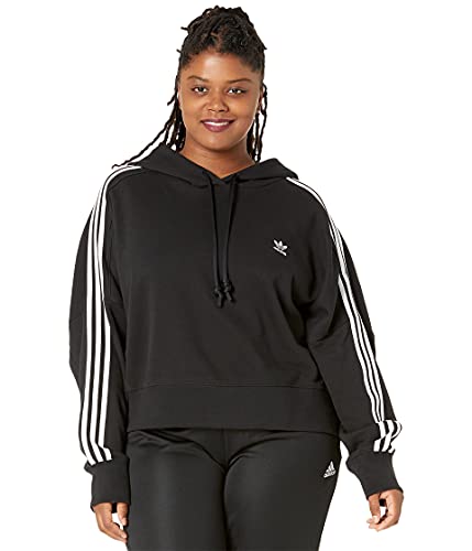 adidas Originals Women's Cropped Hoodie, Black, 3X