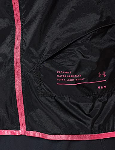 Under Armour Women's Qualifier Storm Packable Jacket , Black (003)/Reflective , Small
