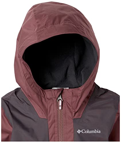 Columbia Toddler Boys Rainy Trails Fleece Lined Jacket, Light Raisin/Black Slub, 3T